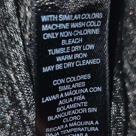 White House Black Market Silver Short Sleeve Top - Picture 6 of 6